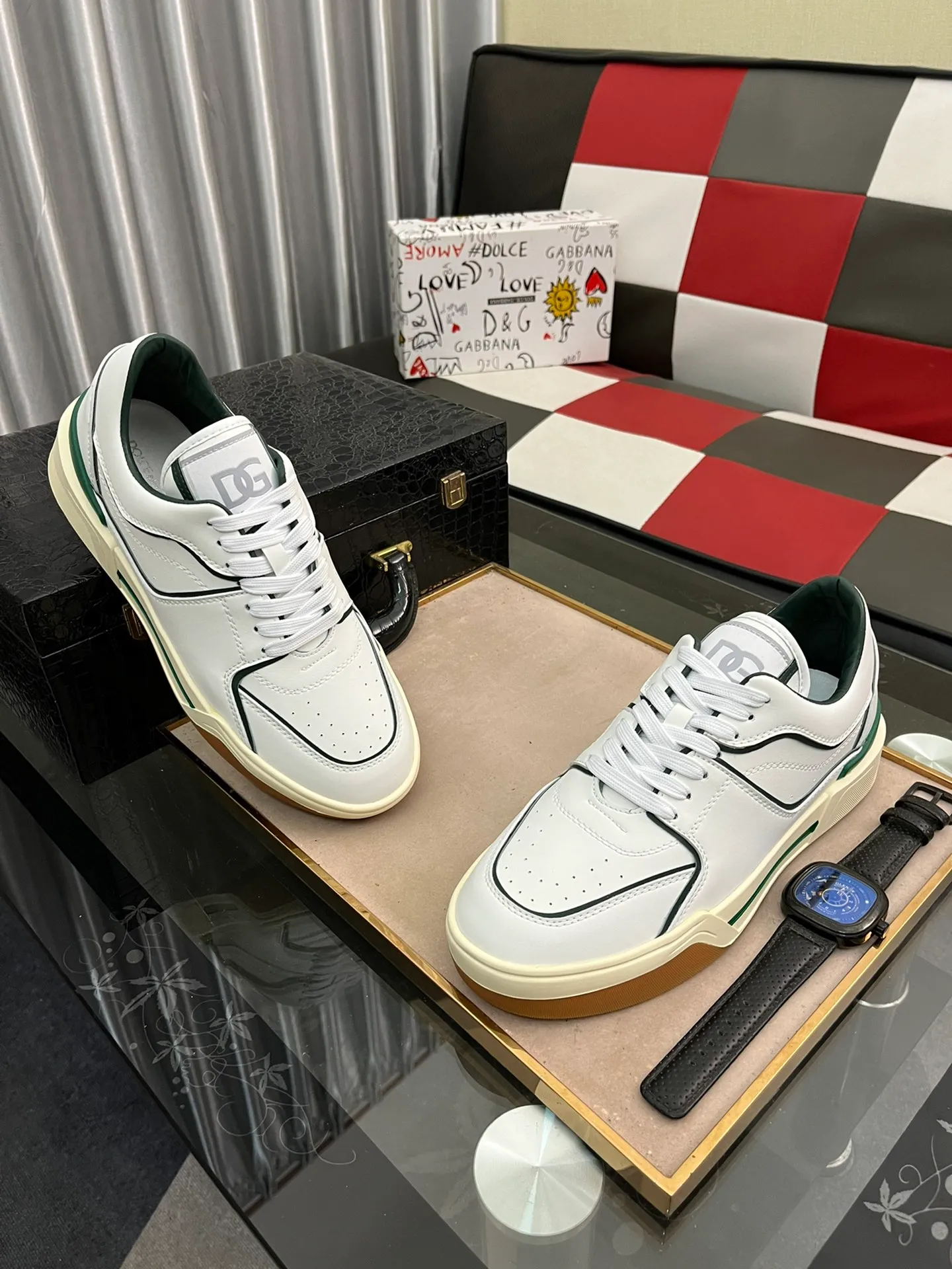 Ex-factory price 480⌚️⌚️[DG] The latest official website high-top casual, men's shoes with original quality imported first-layer cowhide stitching➕Yangli [Proud] In terms of materials and workmanship, it beats all versions on the market💕Highest quality shipments. Real photos, imported fabrics highlight the unique charm of the brand😘The shoelaces are also original custom-made👻Classic lace-up shoes are very comfortable on the feet, and the sizes are 38-462⃣️Color options